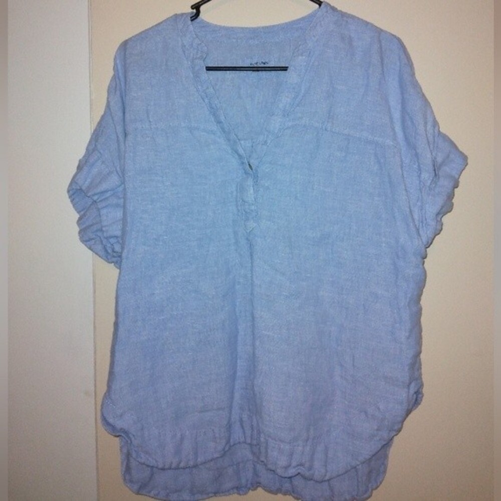 Pure Linen blue shirt size‎ 14